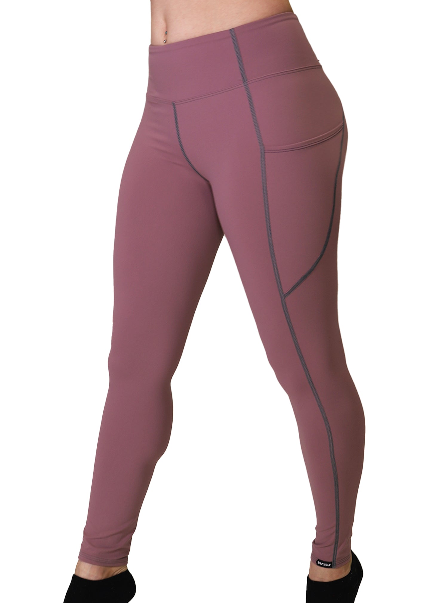 MAUVE POCKETED RIDING LEGGING by WSI Sportswear