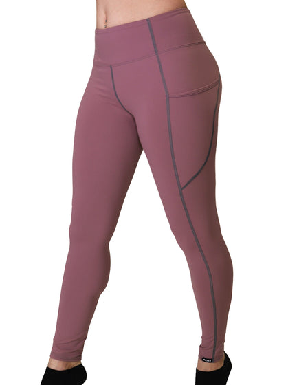 MAUVE POCKETED RIDING LEGGING by WSI Sportswear