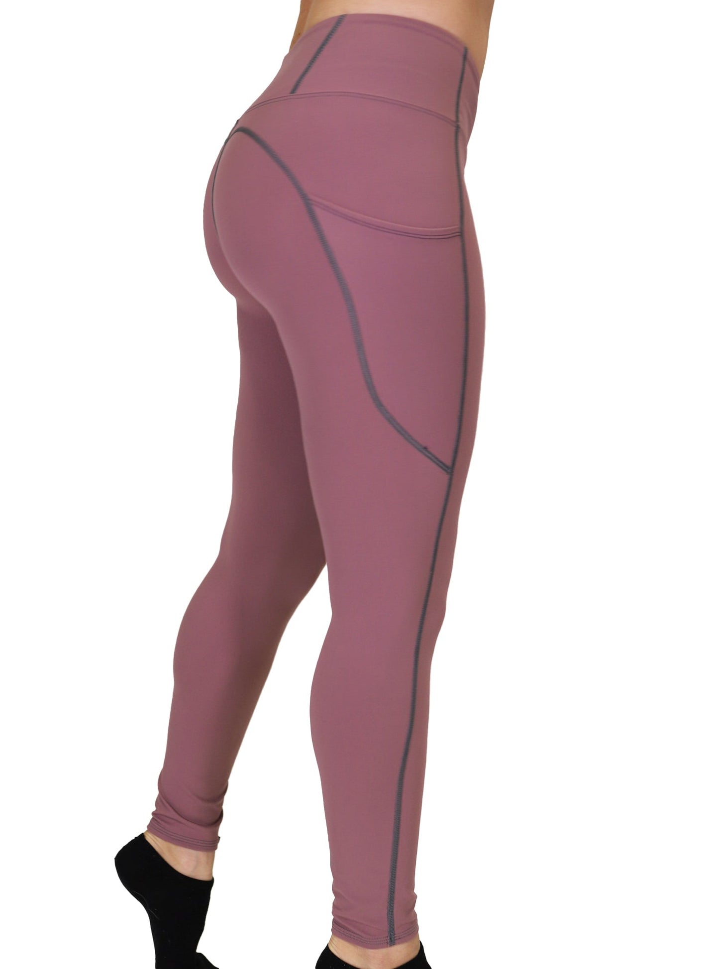 MAUVE POCKETED RIDING LEGGING by WSI Sportswear, alternate view 3