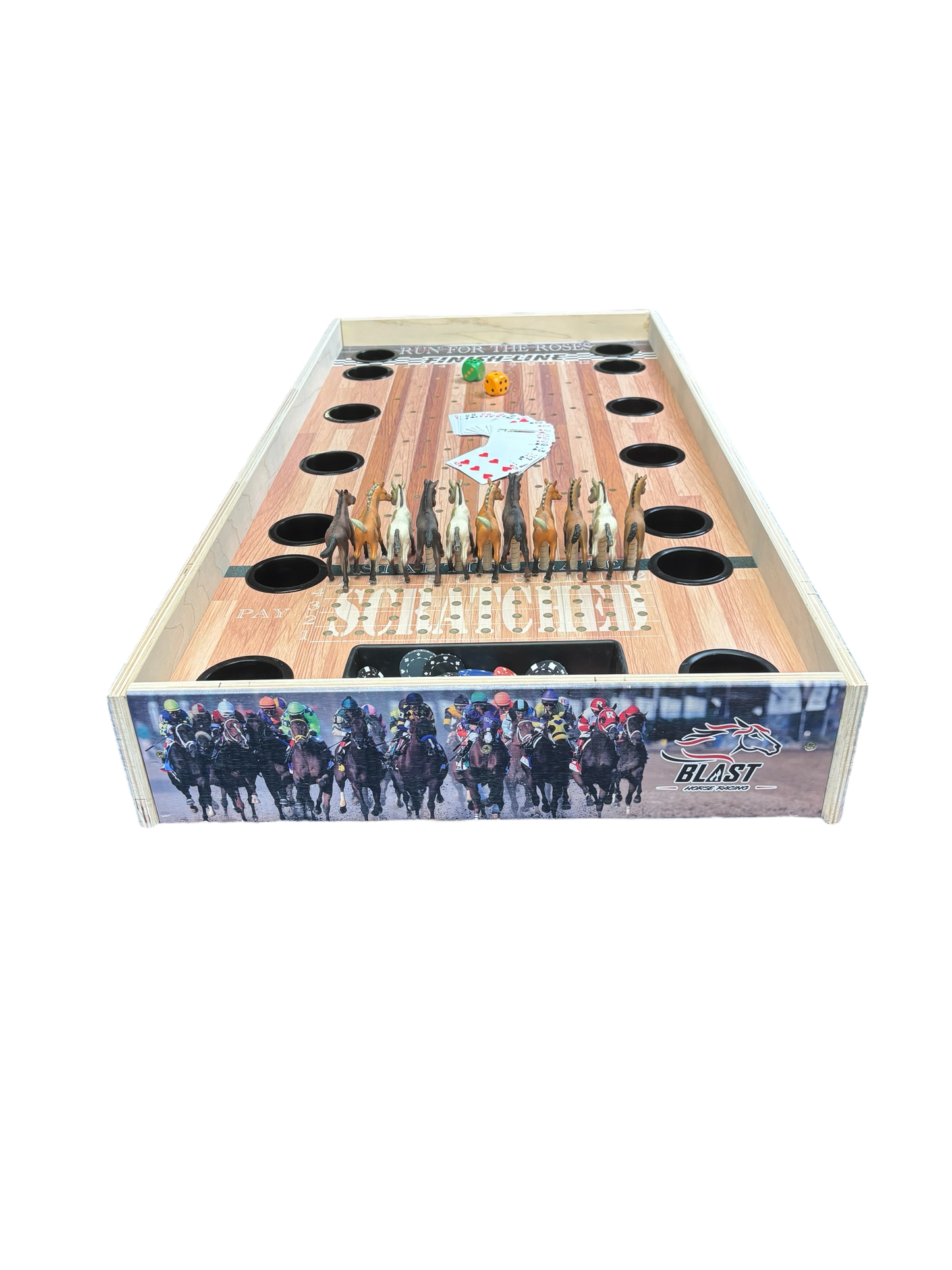 Jumbo Horse Game W/ Drink Holders & Chip Pot