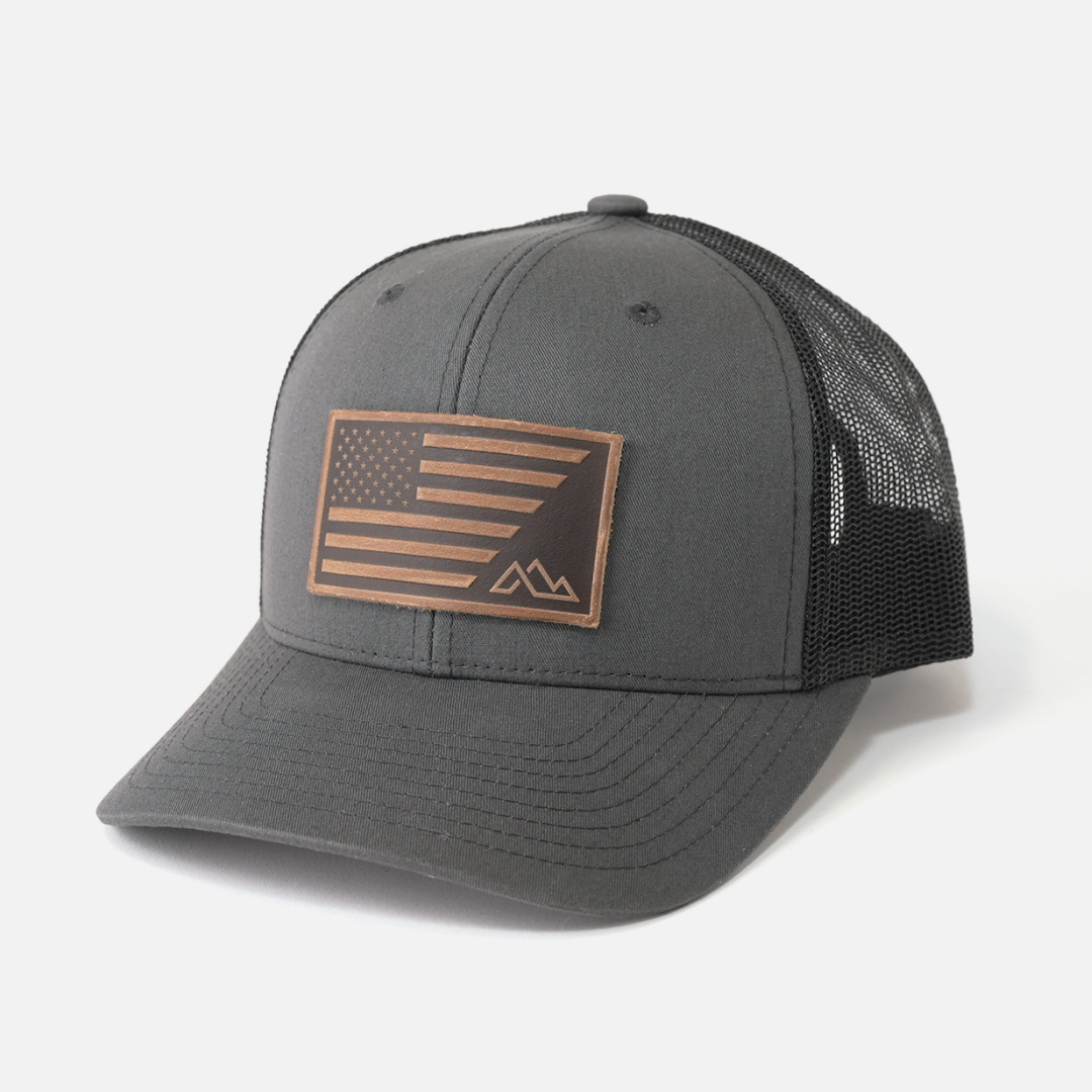 Range Flag Hat – American Flag & Mountain Logo