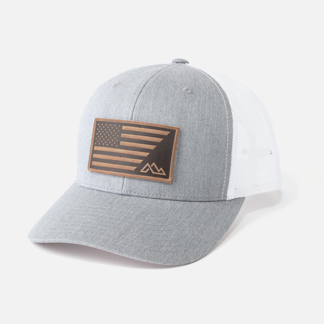 Range Flag Hat – American Flag & Mountain Logo