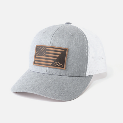 Range Flag Hat – American Flag & Mountain Logo