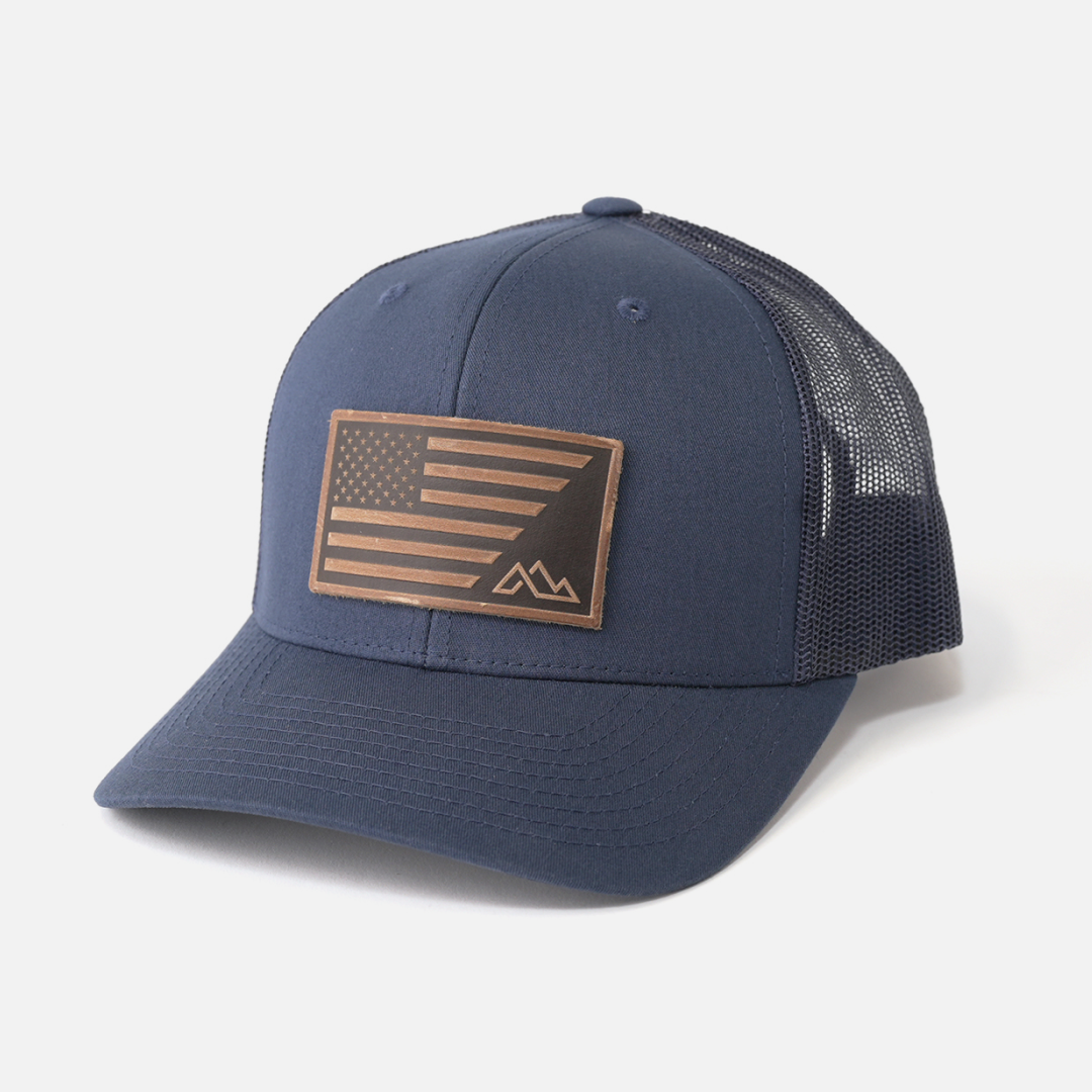 Range Flag Hat – American Flag & Mountain Logo