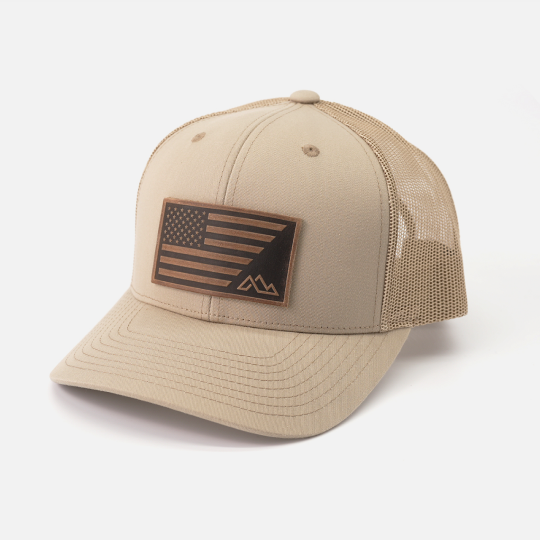 Range Flag Hat – American Flag & Mountain Logo
