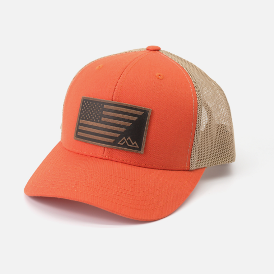 Range Flag Hat – American Flag & Mountain Logo