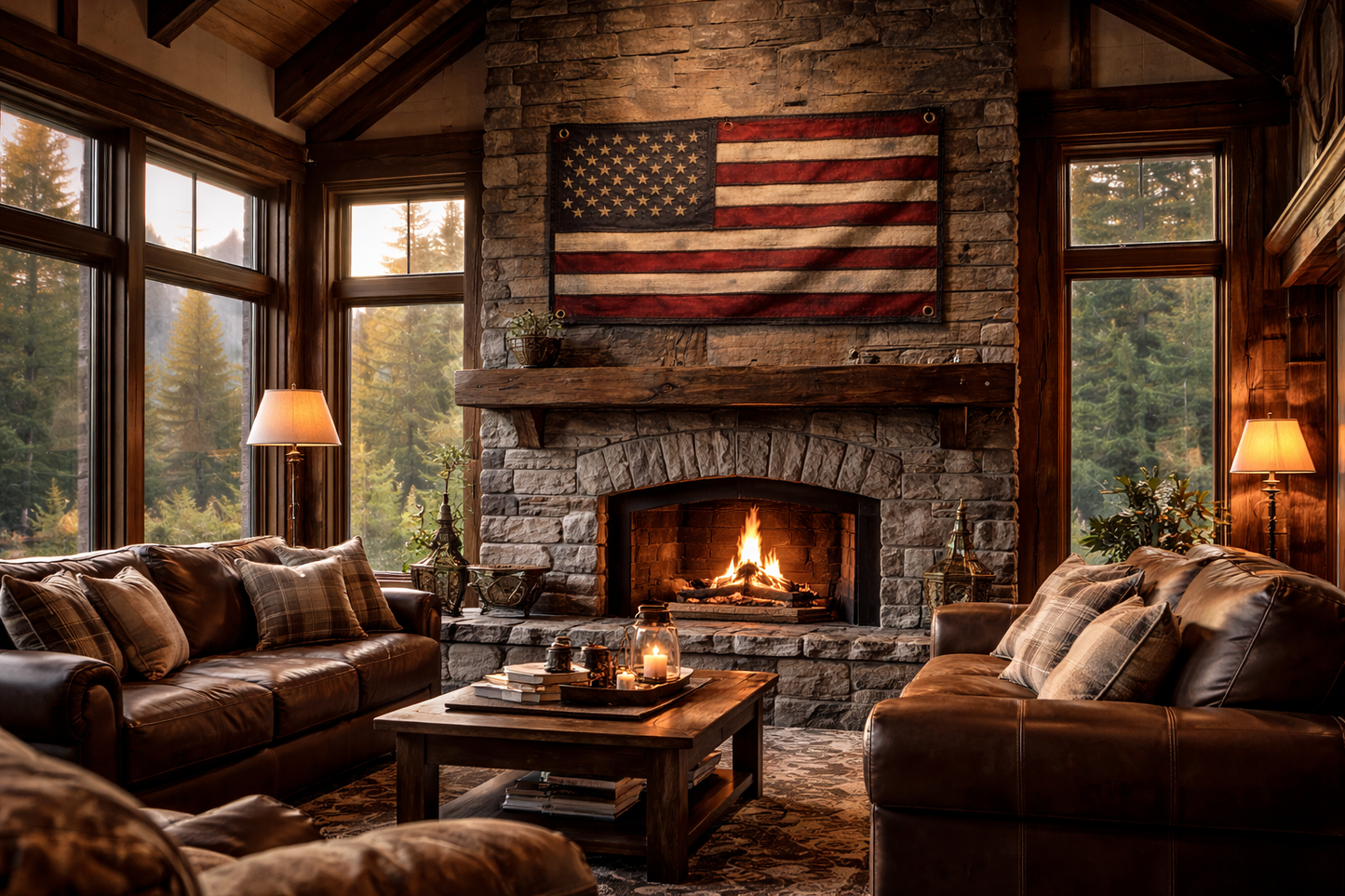 Large Fire Hose American Flag – Handmade Reclaimed | Shop250