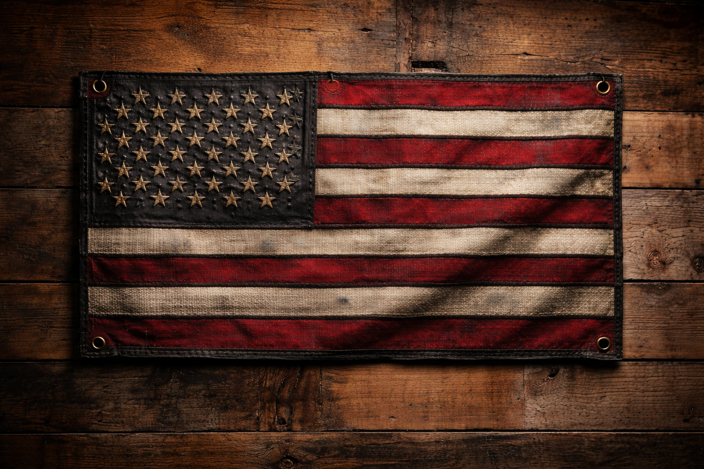 Vintage Fire Hose American Flag – Reclaimed & Handmade | Shop250