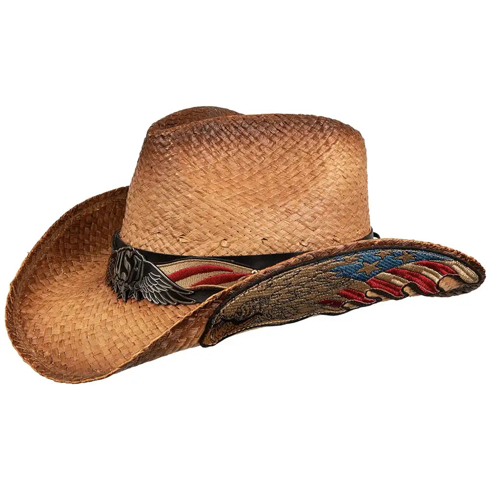 Deadwood Trading Patriot Rider | Raffia Straw Cowboy Hat