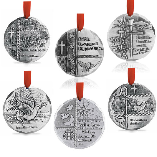 Bible Verse 6-Piece Ornament Set by Wendell August Forge