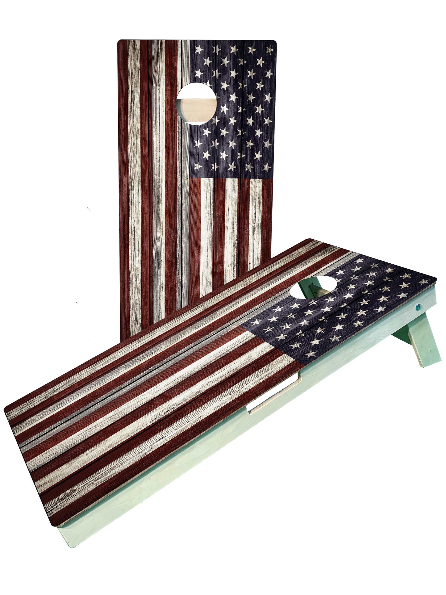Rustic Flag Cornhole Set | Premium USA-Made Boards