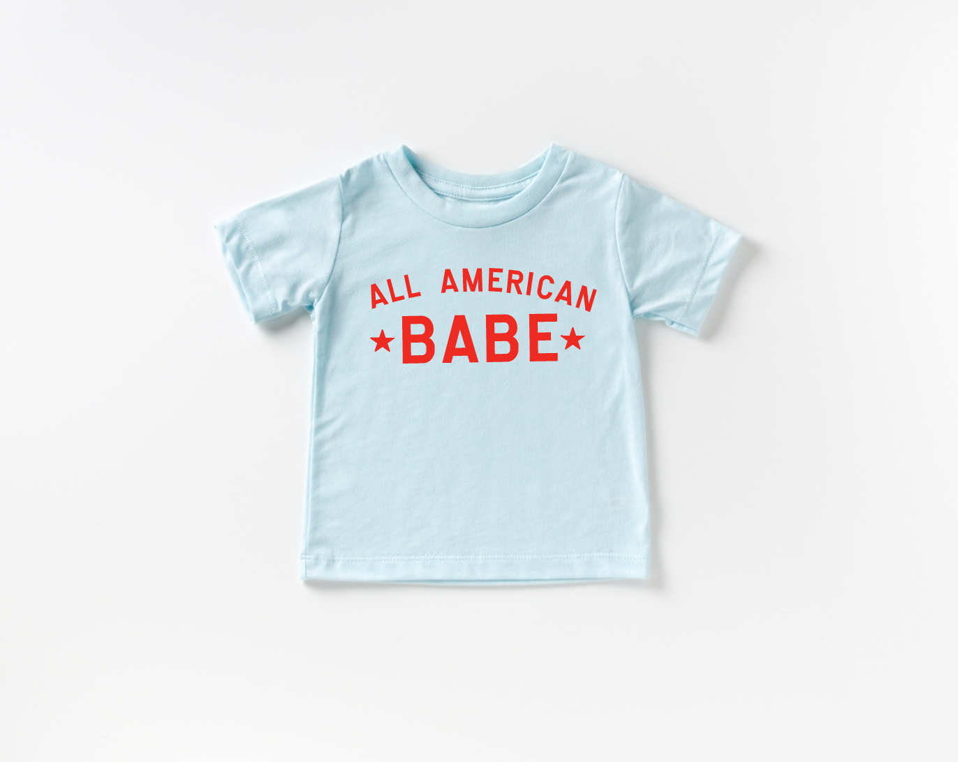 All American Babe T-Shirt - Patriotic Child's Crew Neck Tee