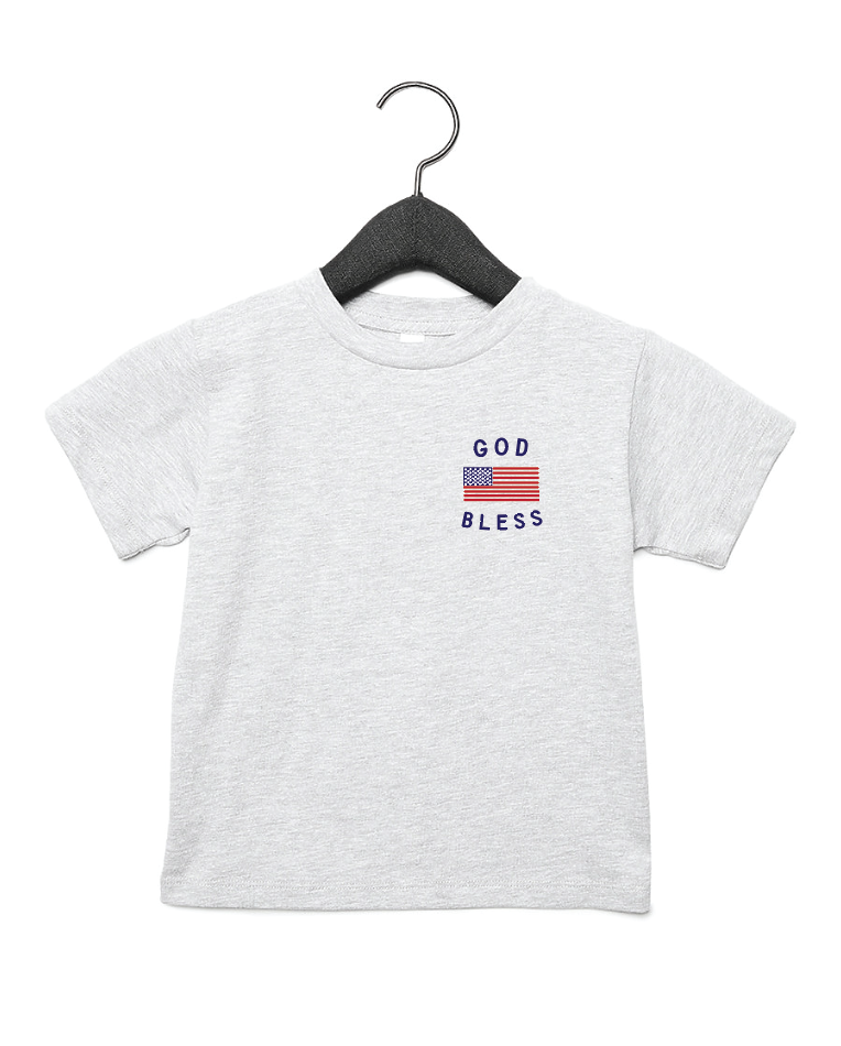 God Bless the USA Pocket Style T-Shirt - Fourth of July Youth Apparel