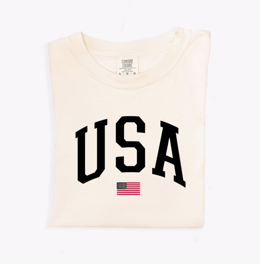 USA Varsity Unisex T-Shirt - Patriotic Relaxed Fit Apparel