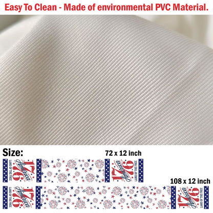 Land Of The Free 1776 Table Runner | Patriotic American Independence Day | 4th Of July Table Runner For Kitchen 682369