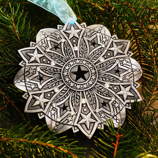 Snow Crystal 2026- Star Spangled Ornament (Aluminum) – alternate view 2