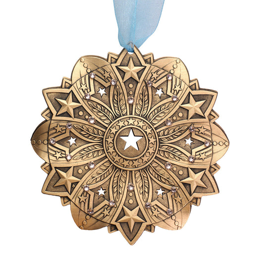Snow Crystal 2026- Star Spangled Ornament (Bronze) by Wendell August Forge