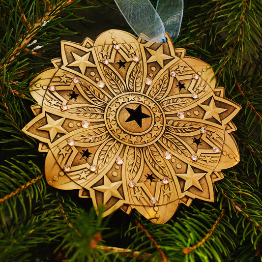 Snow Crystal 2026- Star Spangled Ornament (Bronze) – alternate view 2
