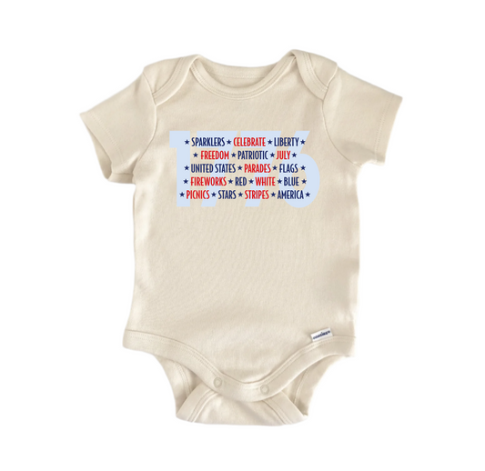 Sparkles Celebrate Liberty July 4th Patriotic -  Baby Boy Girl Clothes