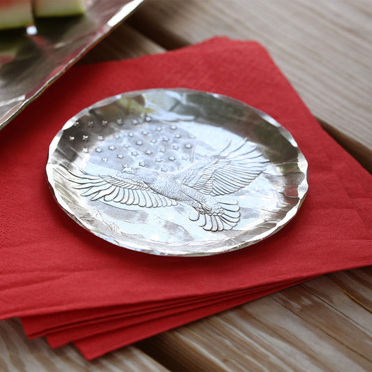 Stars and Stripes Eagle Coaster - Handcrafted Metal