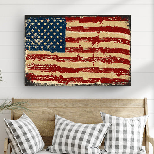 American Flag Canvas Wall Art | Classic Patriotic Home Decor