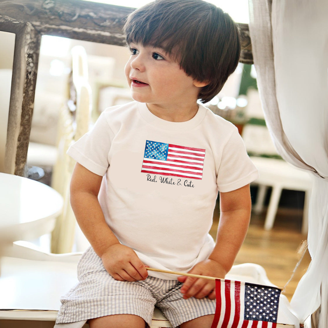 Red, White & Cute Toddler Tee