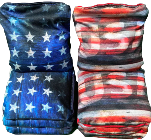 Black & White American Flag Cornhole Set | Premium USA-Made
