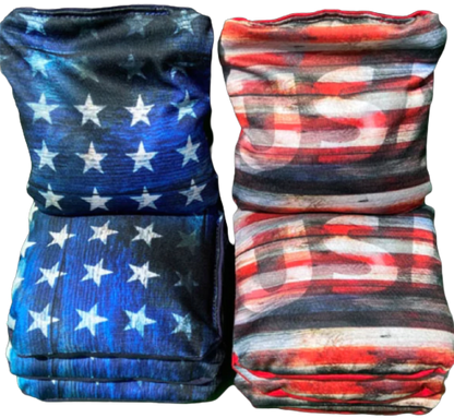 Black & White American Flag Cornhole Set | Premium USA-Made
