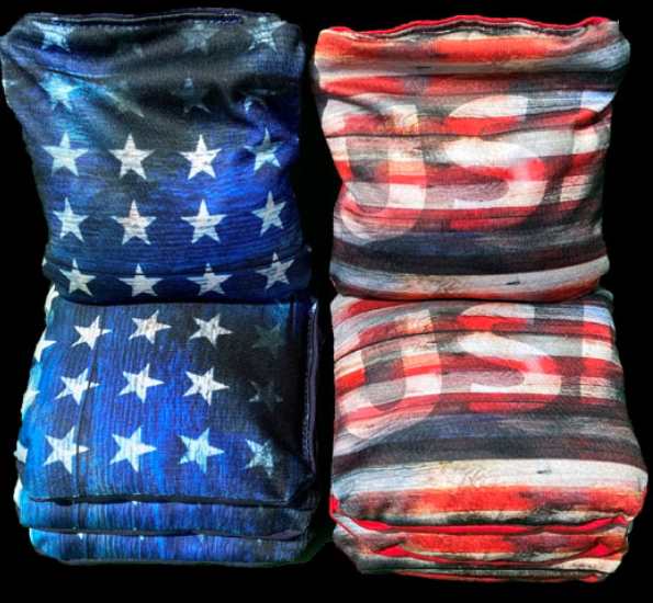 Rustic Flag Cornhole Set | Premium USA-Made Boards