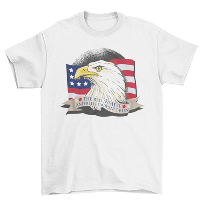 American Patriot Eagle T-Shirt – Red White Blue Doesn't Run USA Tee