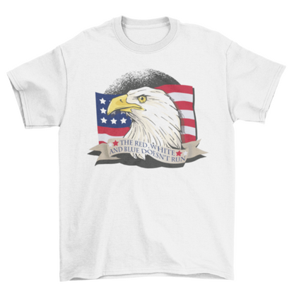 American Patriot Eagle T-Shirt – Red White Blue Doesn't Run USA Tee