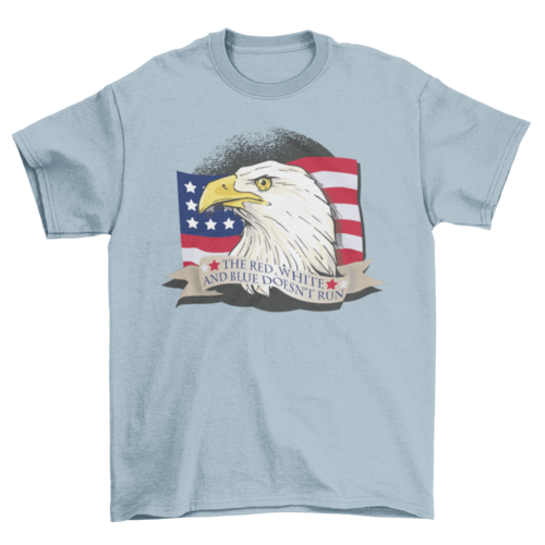 American Patriot Eagle T-Shirt – Red White Blue Doesn't Run USA Tee