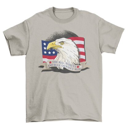 American Patriot Eagle T-Shirt – Red White Blue Doesn't Run USA Tee