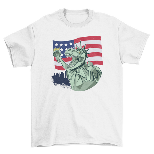 4th of July Independence T-rex T-shirt Design