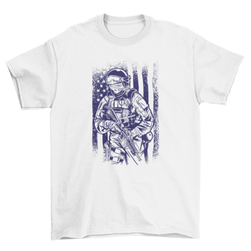 American soldier vintage t-shirt design