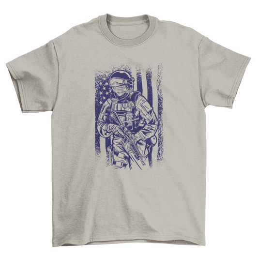 American soldier vintage t-shirt design