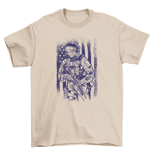 American soldier vintage t-shirt design