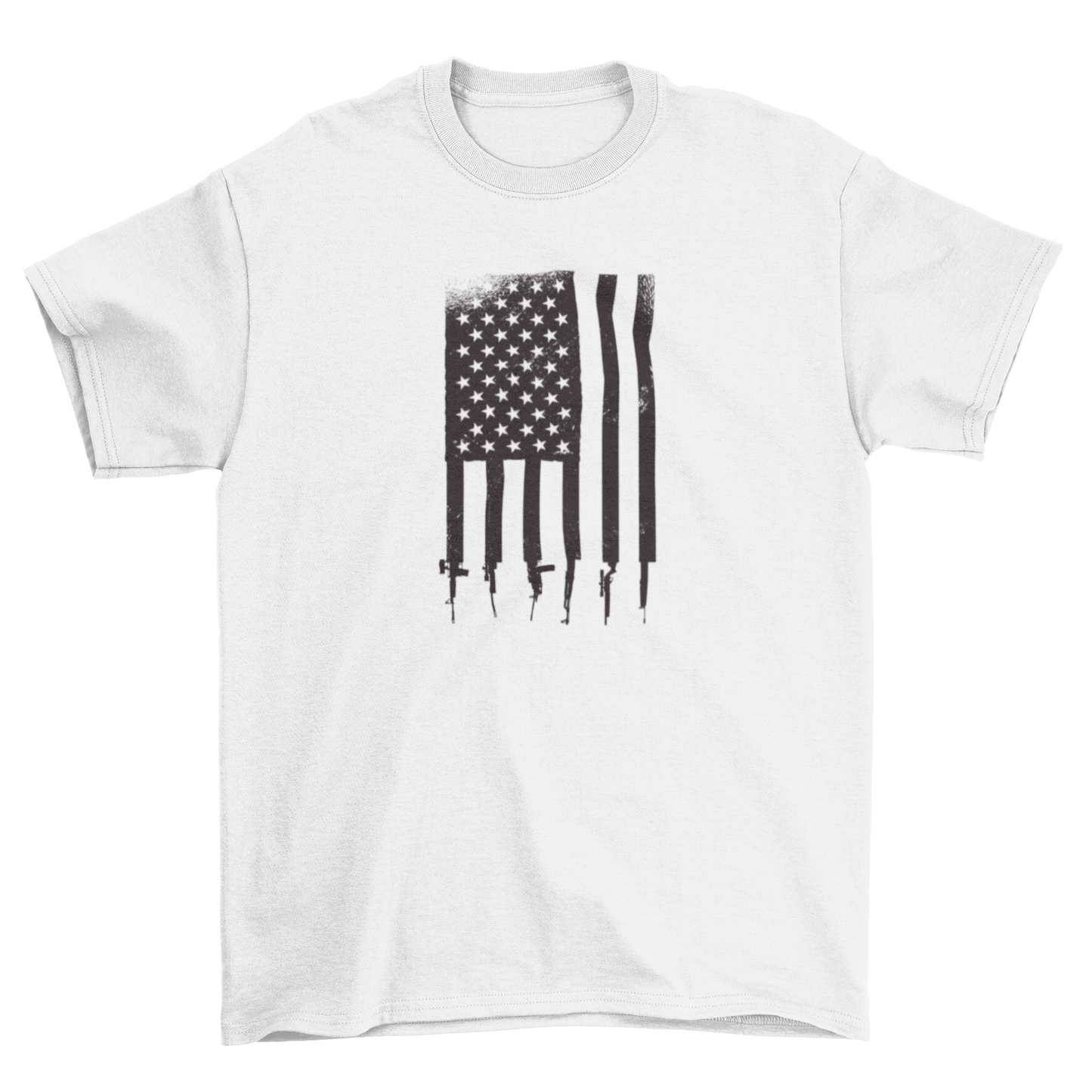 Usa guns flag t-shirt