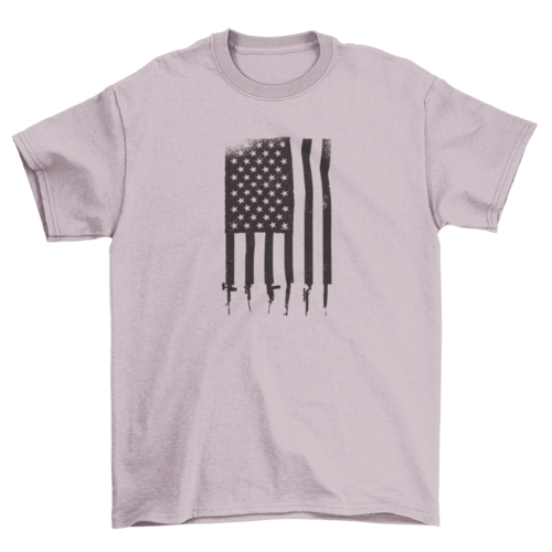 Usa guns flag t-shirt