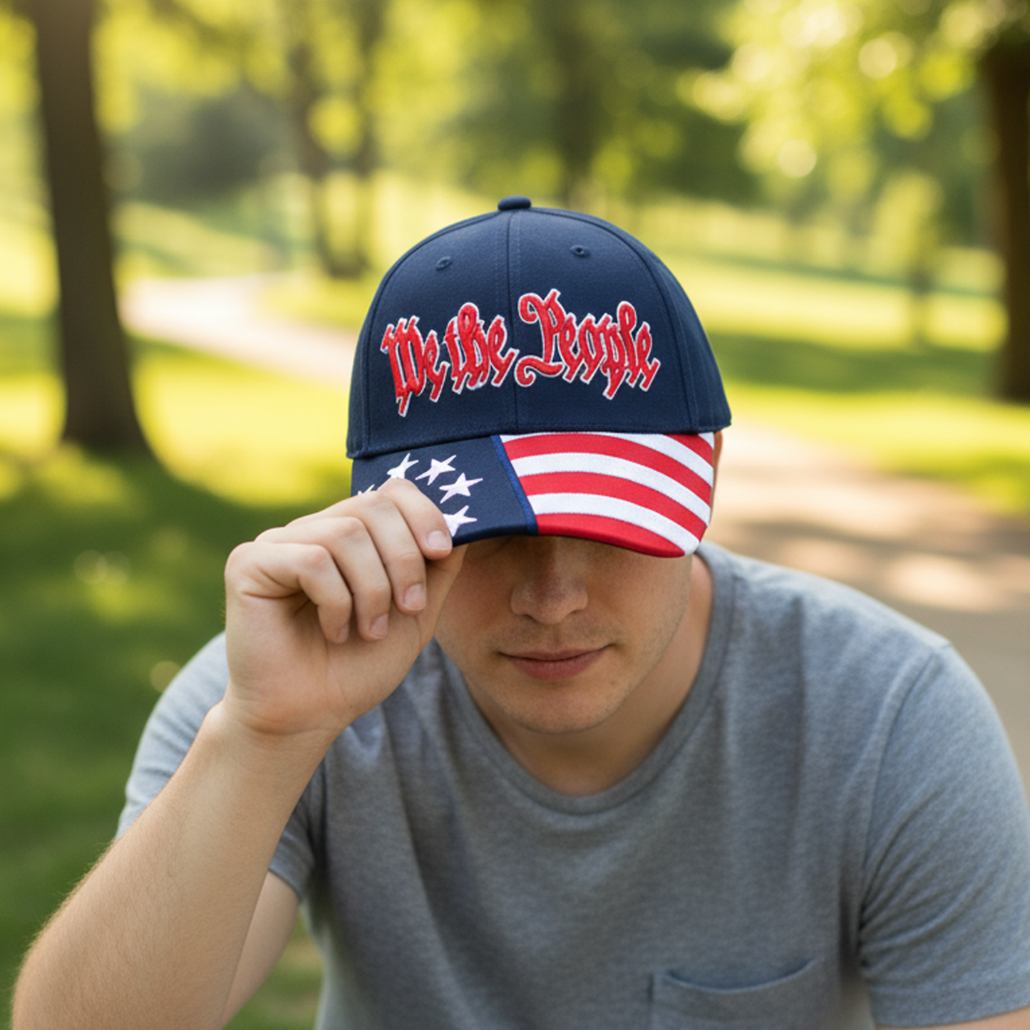 We The People Cap – American Betsy Ross Flag Bill | Patriotic Cotton Twill Cap