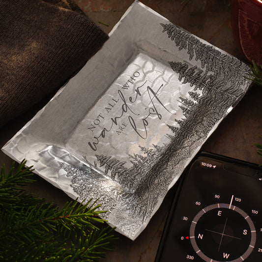 Expressions Woodland Adventure Tray by Wendell August Forge — styled presentation