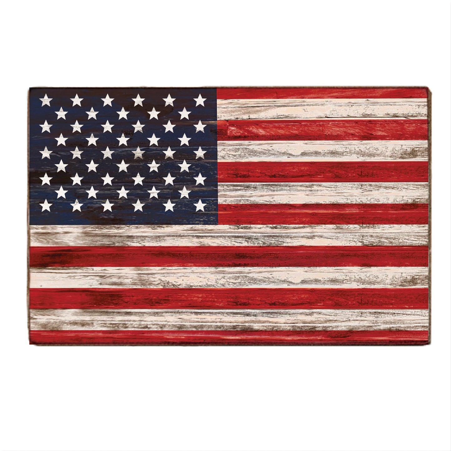 Collective - XL American Flag Wooden Block