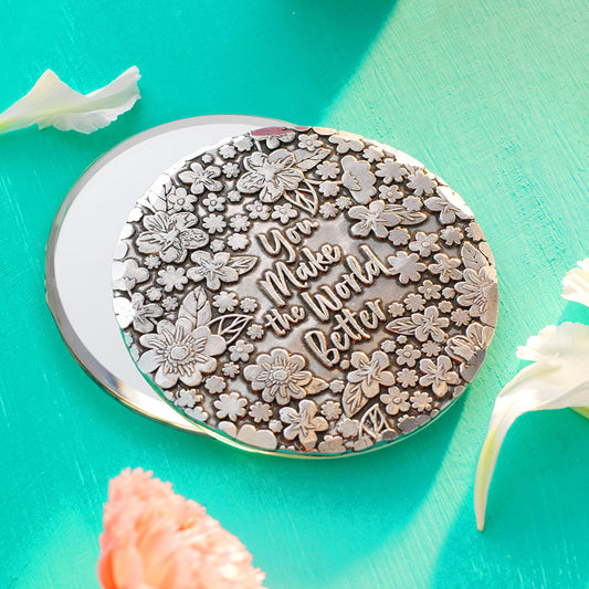 You Make the World Better Hand Mirror by Wendell August Forge — alternate product view 2