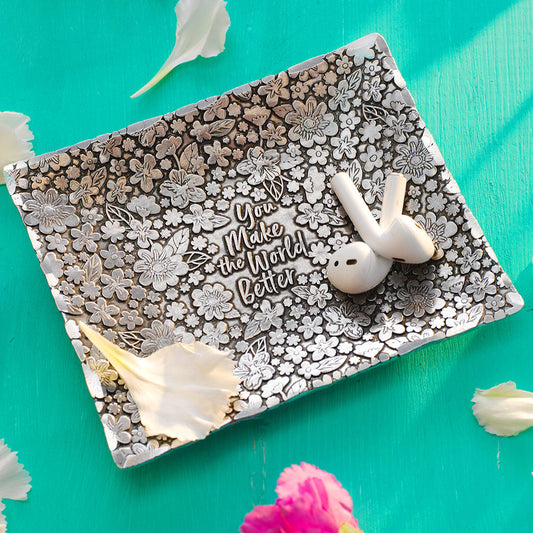 You Make the World Better Accessory Tray by Wendell August Forge — alternate product view 2