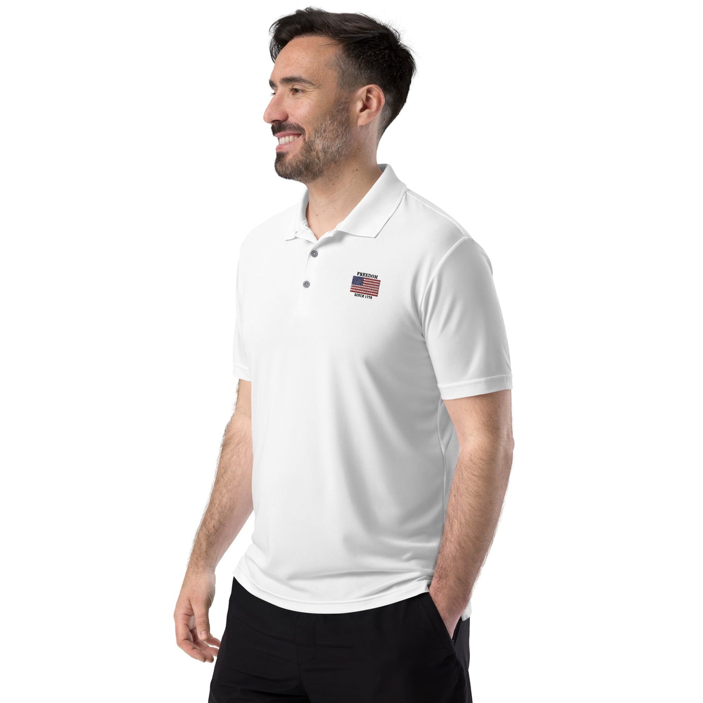 Men's American Flag Polo Shirt - Walton & Johnson | Shop250America