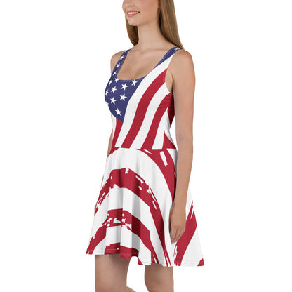 American Flag Skater Dress | Patriotic Flared Dress