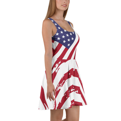 American Flag Skater Dress | Patriotic Flared Dress