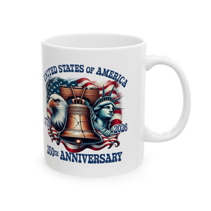 America 250th Anniversary Custom Mug – 1776–2026 Edition