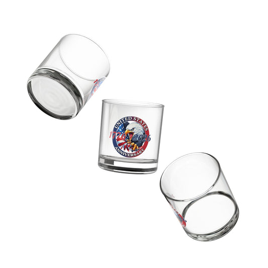 America 250th Anniversary Patriotic Eagle Rocks Glass – 1776-2026 Edition