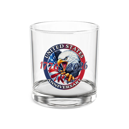 America 250th Anniversary Patriotic Eagle Rocks Glass – 1776-2026 Edition